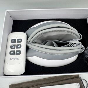 RENPHO Eyeris 1 Eye Massager with Heat Bluetooth Music, White - Improves Sleep